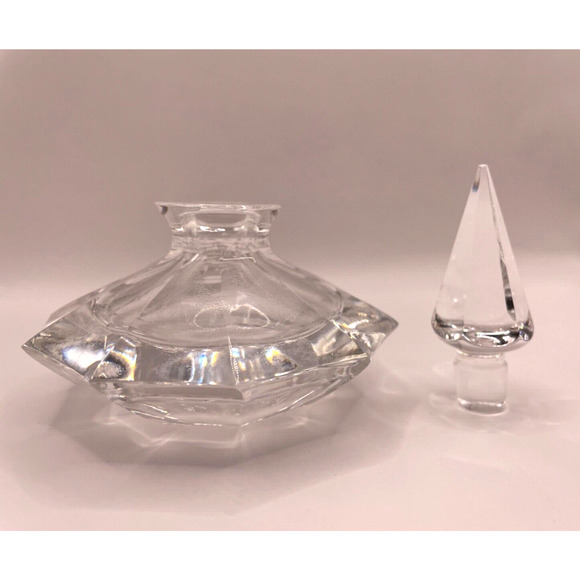 Vintage Collectible Crystal Glass Perfume Decanter Bottle Dauber 4.5" Tall - Picture 7 of 10